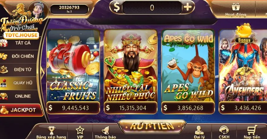 Hình ảnh minh họa game Slot MB66 với biểu tượng may mắn và tiền thưởng lớn